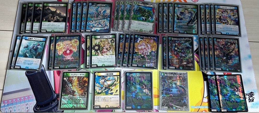 な*ご様 青緑ジャイアントデッキ二重スリーブ、おまけ付き な*ご様 青緑ジャイアントデッキ二重スリーブ、おまけ付き 青緑