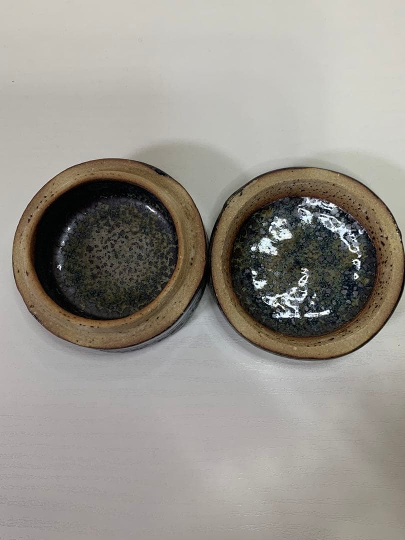 木村盛康　窯変天目　香合　美品