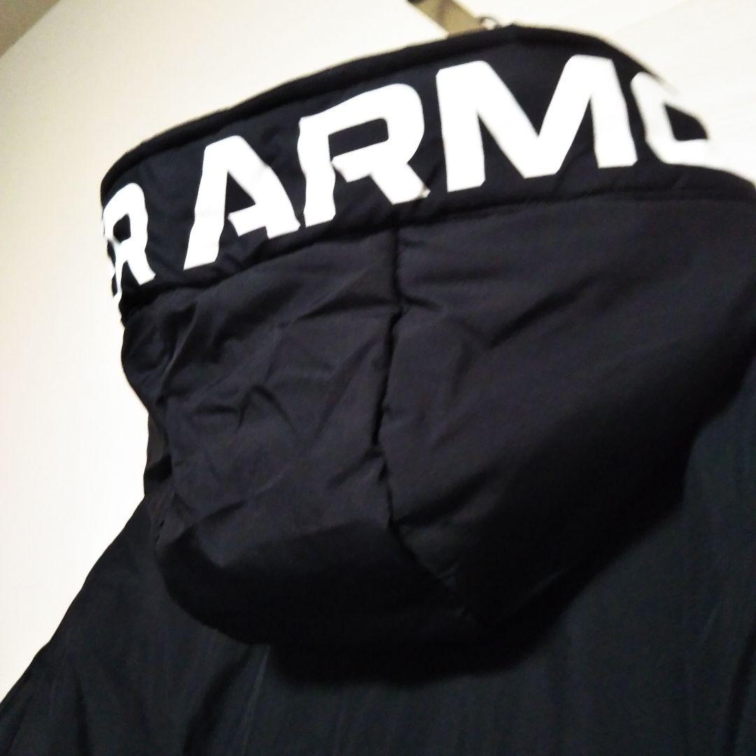 美品 アンダーアーマー ベンチコート ロングコート XLブラック 黒