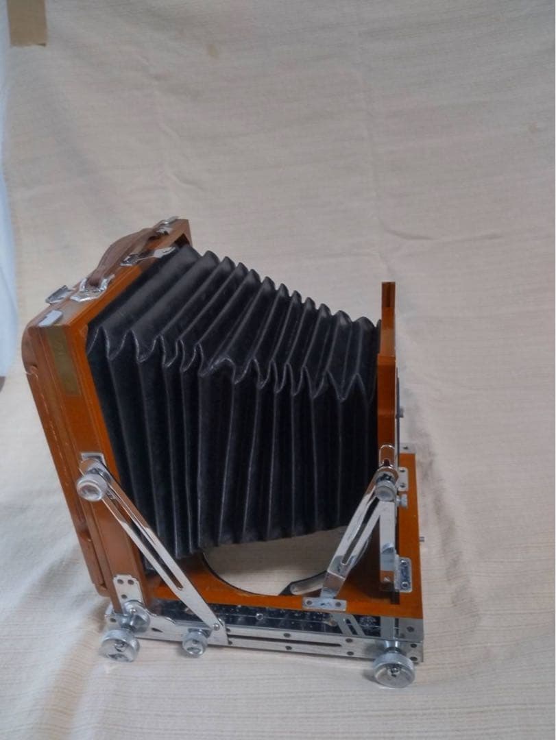 昭和レトロ 年代物大判カメラ オクハラカメラ 木製 折りたたみ式