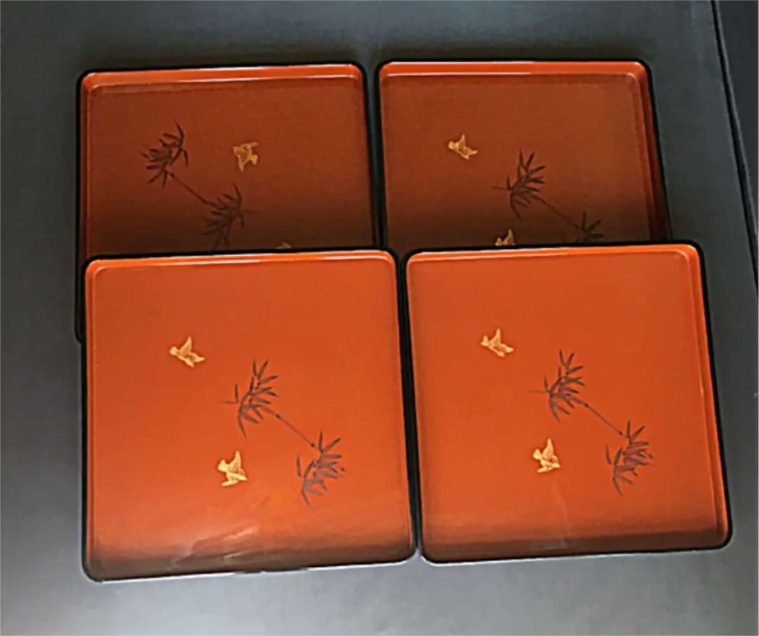 販売 100年前の輪島塗り会席膳 4セット 100年前の輪島塗