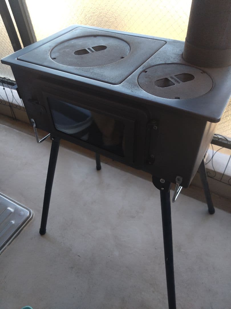 CAPTAIN STAG 薪ストーブ 煙突付き