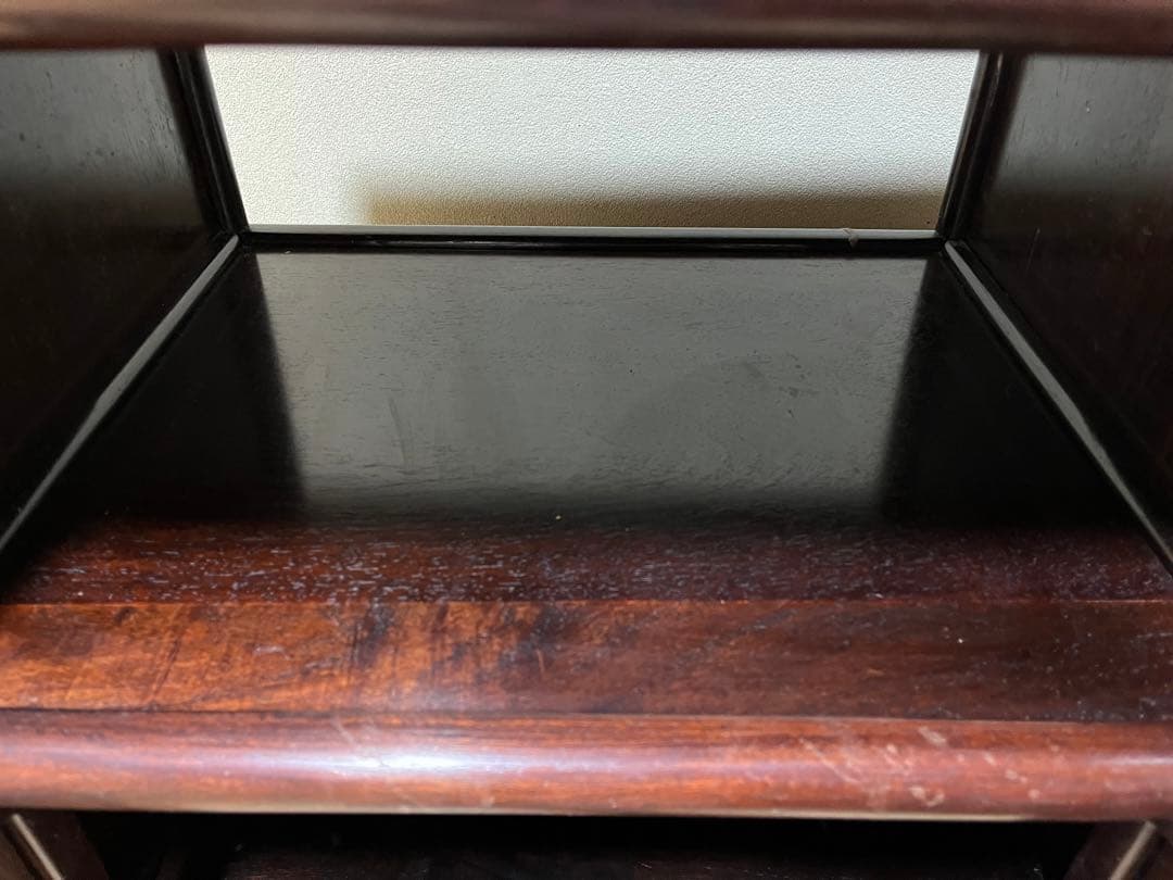 K186 唐木家具 彫刻 茶棚 アンティーク
