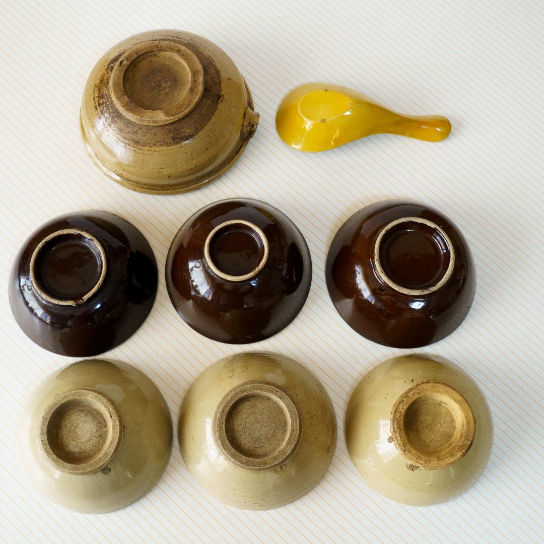 江戸～明治 飯碗 汁椀 片口 蓮華 8点セット