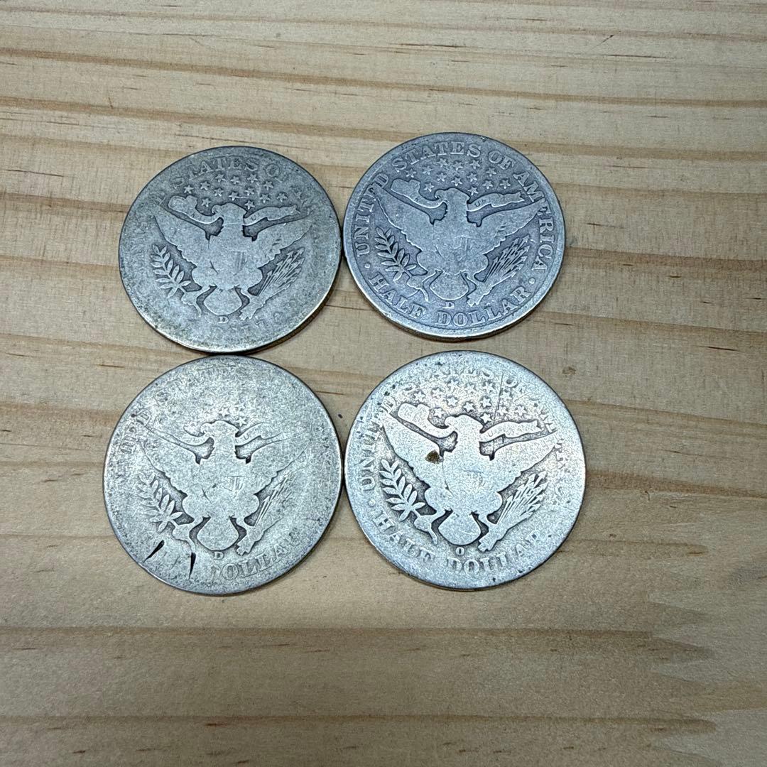 1906年 アメリカ バーバーコイン ハーフダラー 4枚セット - メルカリ