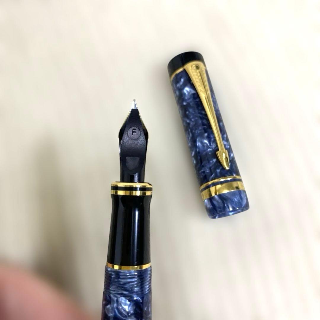 PARKER】万年筆ブルーマーブリング