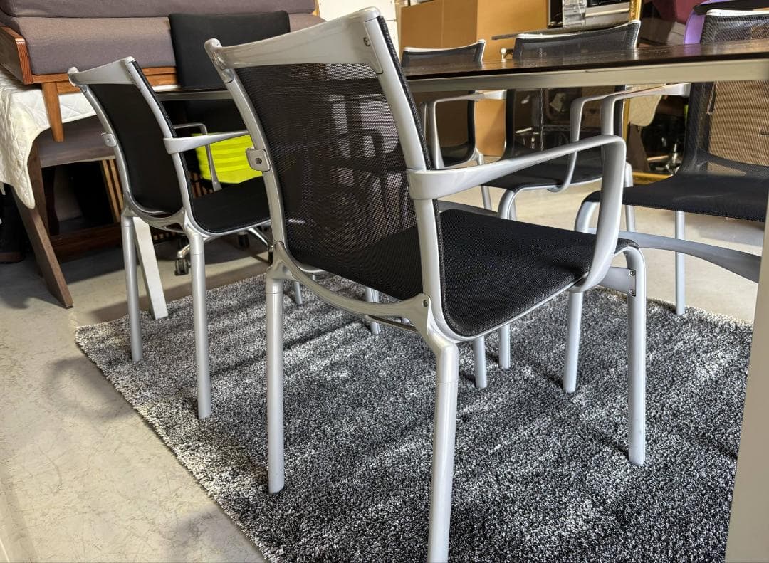 CASSINA IXC エアフレーム＆テーブルアリアス椅子5脚セット180cm