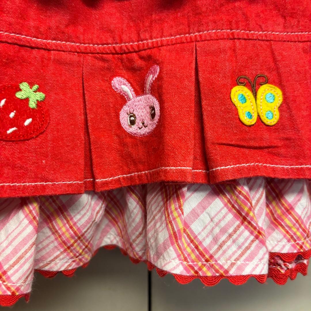 メゾピアノ　エプロン　スカート　120サイズ　平成レトロ