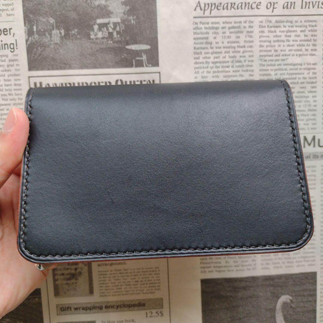 茶芯　2.5層　ミドルトラッカー　ウォレット　栃木レザー