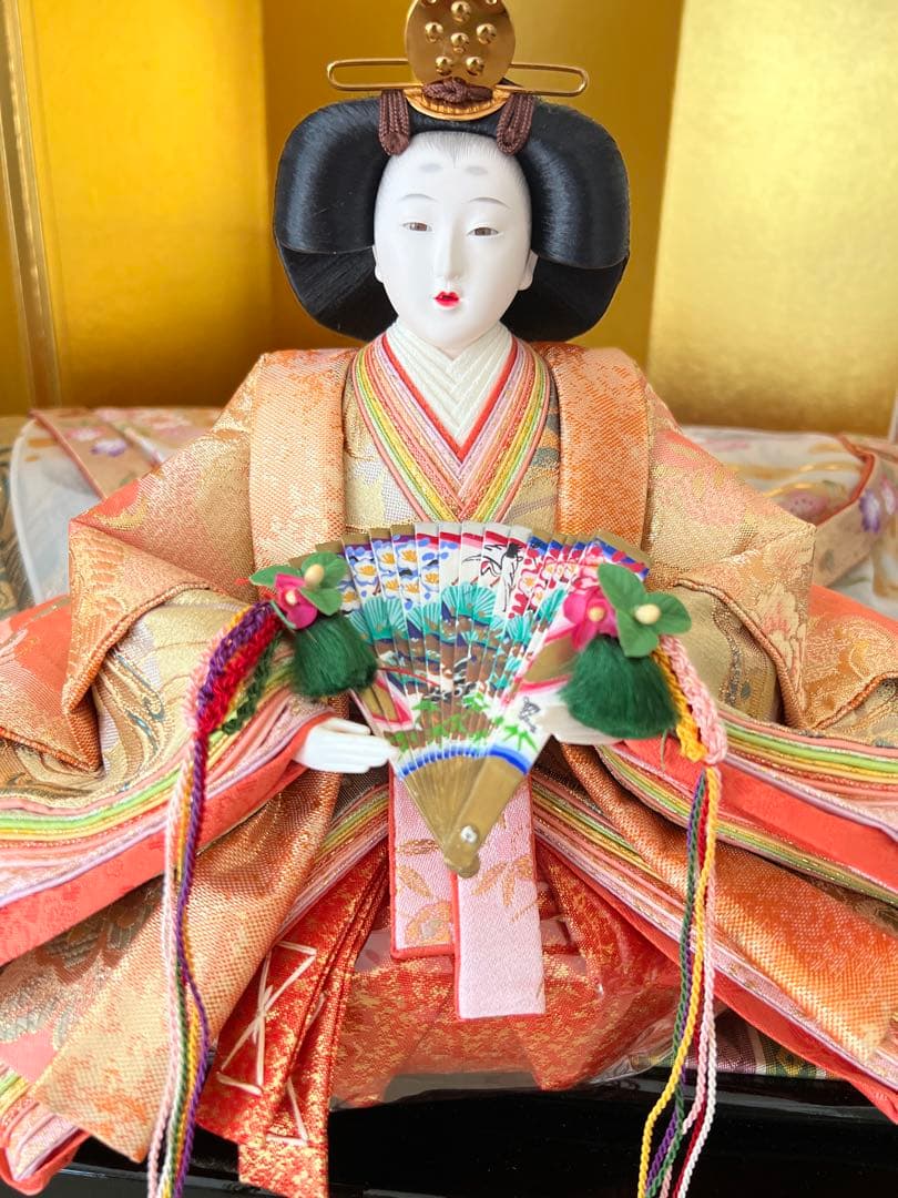 超豪華正絹★親王飾り★京人形　金沢金箔屏風