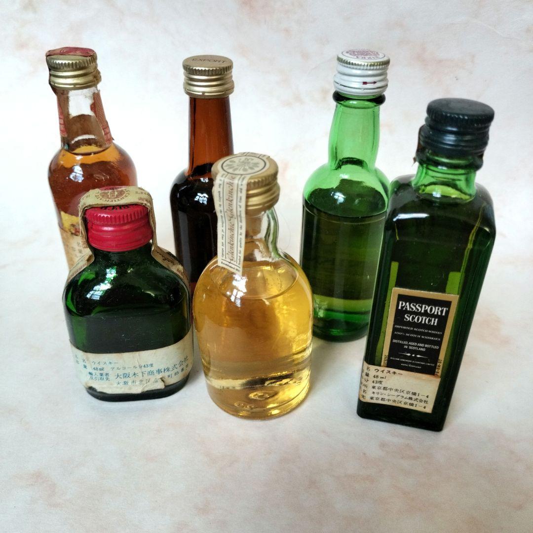 ミニボトル ウイスキー スコッチ 古酒 レトロ 6本セット - メルカリ