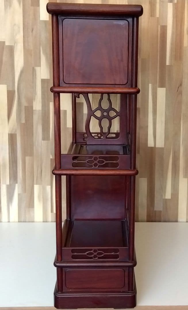 昭和レトロ 中国製 花梨 茶棚 茶箪笥 古民家 飾り棚 昭和レトロな趣