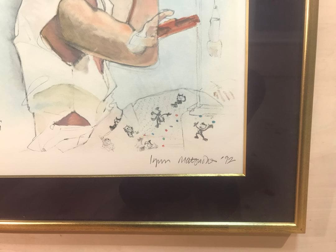 リン松岡 「隈取り」 リトグラフ 直筆サイン・エディション・作品証明