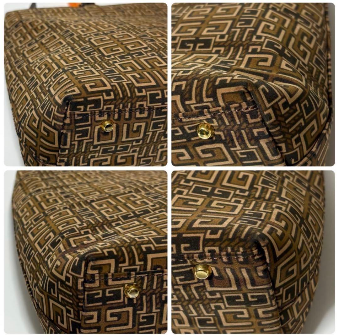 極美品　ジバンシー　ヴィンテージ　ハンドバッグ　トートバッグ　3室　総柄　4G