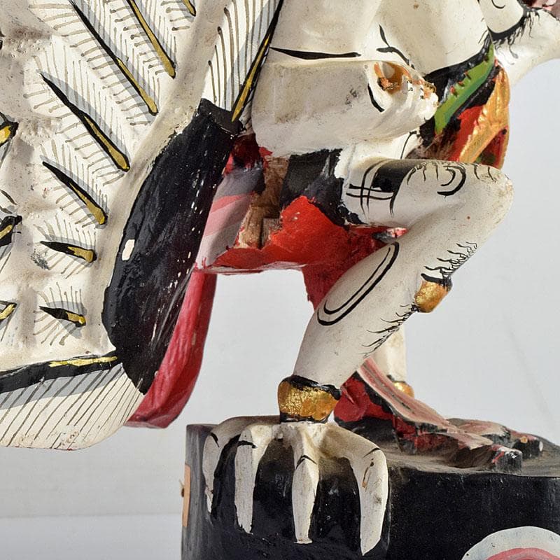 バリ島 インドネシア 彩色木彫 ガルーダ像 置物 N R9435B - メルカリ