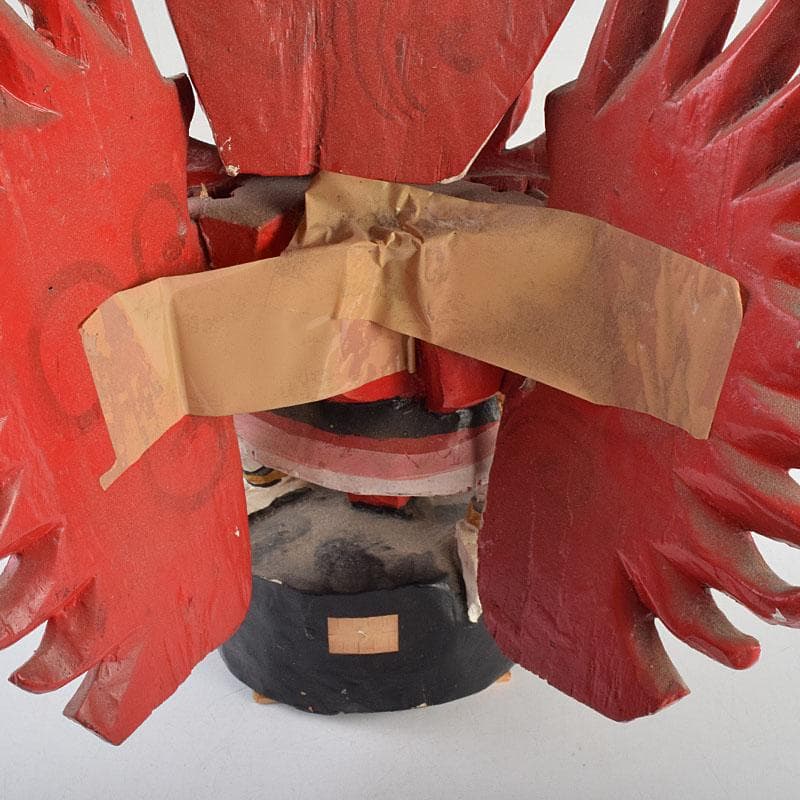 バリ島 インドネシア 彩色木彫 ガルーダ像 置物 N R9435B - メルカリ