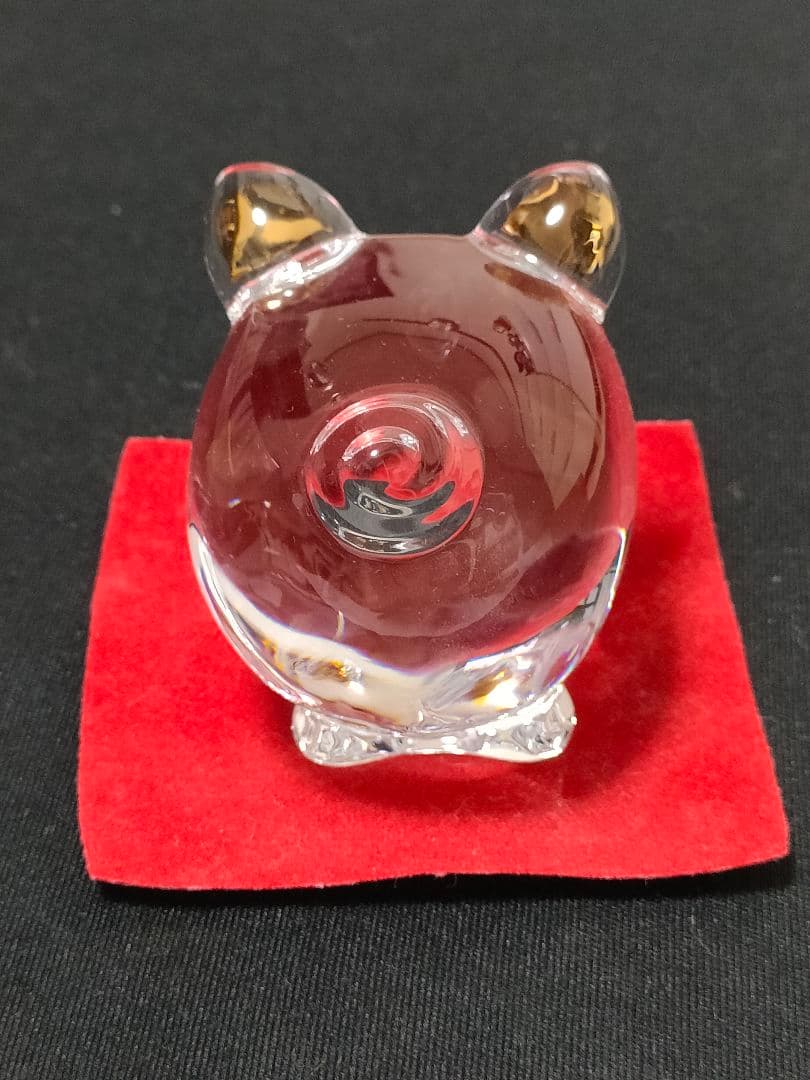 Baccarat バカラ ブタ 豚の置物 クリスタル 付属品完備