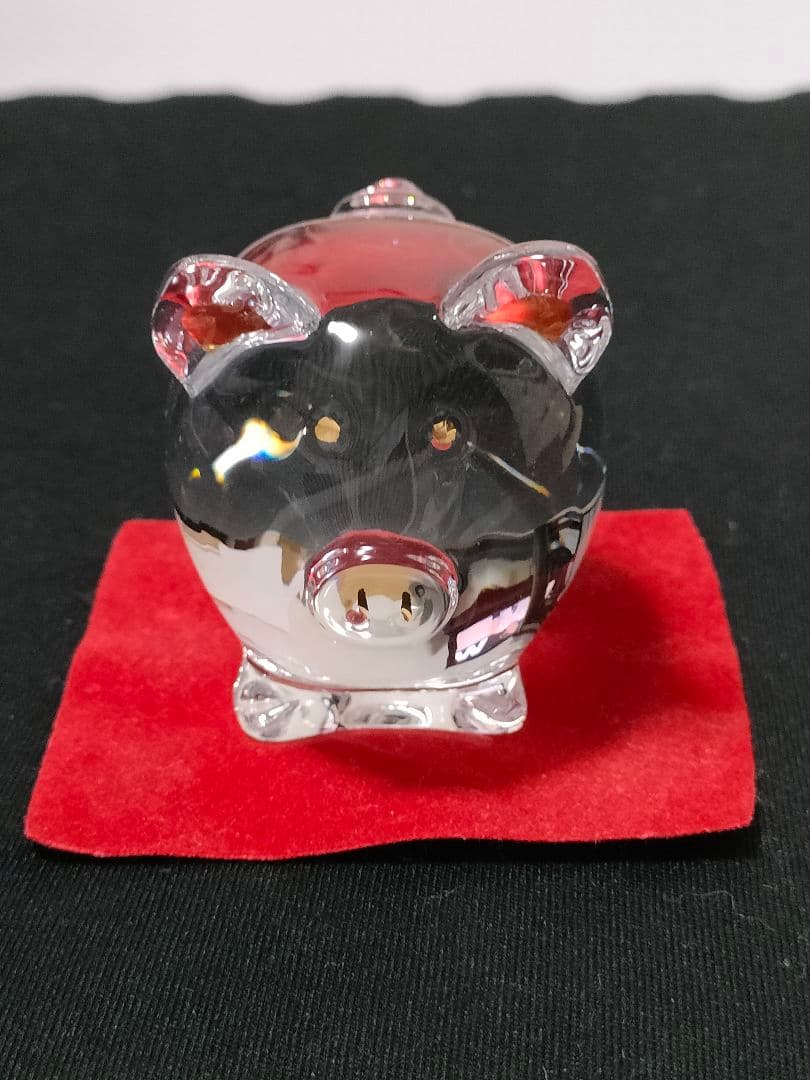 Baccarat バカラ ブタ 豚の置物 クリスタル 付属品完備