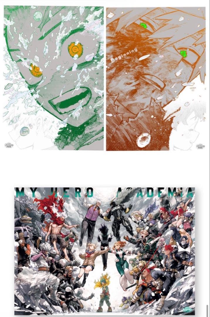 ヒロアカ 原画展ポスター 『The Beginning』『ヒーローvs敵」セット ヒロアカ 原画展ポスター 『The Beginning』『ヒーローvs敵」セット 僕