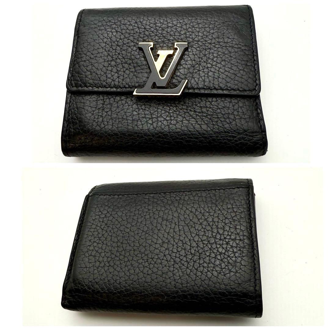美品　ルイヴィトン　カプシーヌ　XS 三つ折り財布　ブラック
