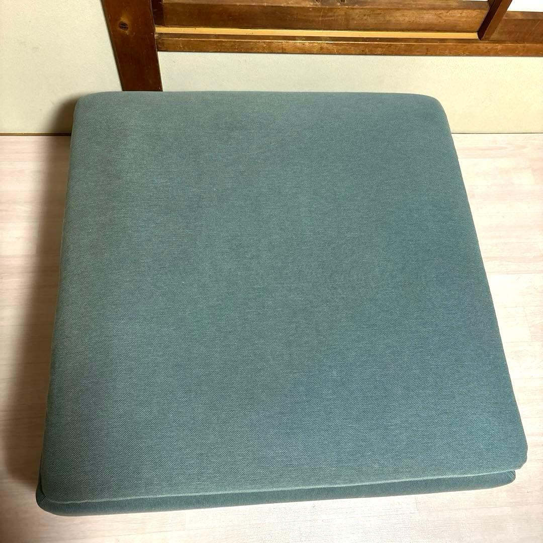 【良品】IKEA ソーデルハムン オットマン ターコイズ