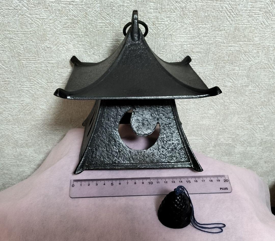 南部鉄器の屋根付き風鈴（未使用品）