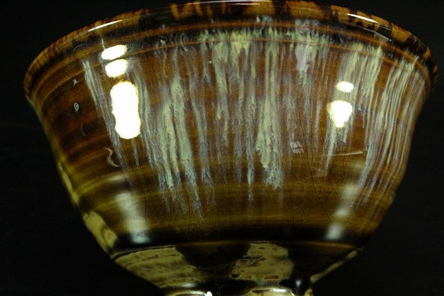 茶道具 高取茶碗 銘「好日」大徳寺 悦道 書付 新吾作(K-LC617)