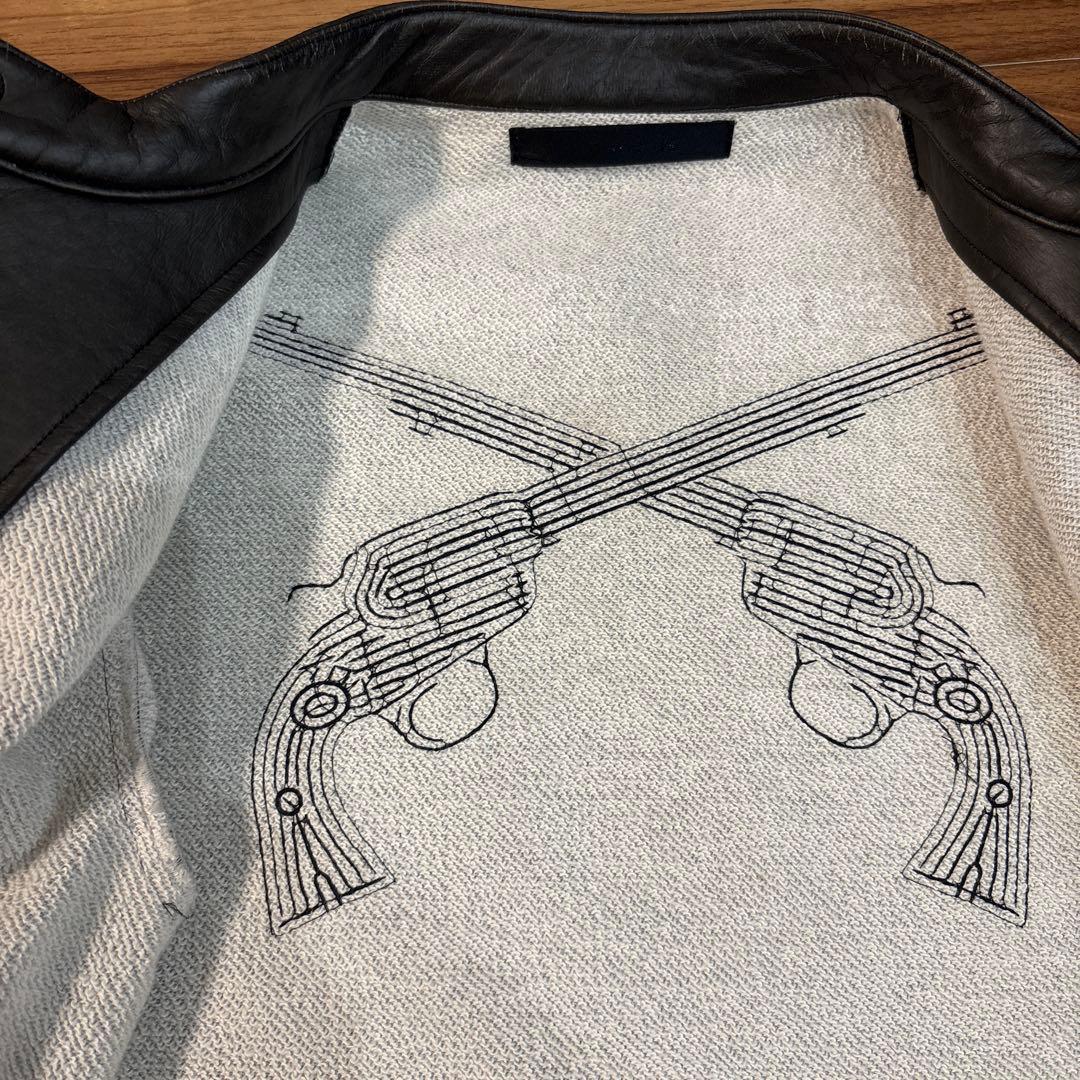 roar ロアー レザージャケット シングルライダース M 二丁拳銃