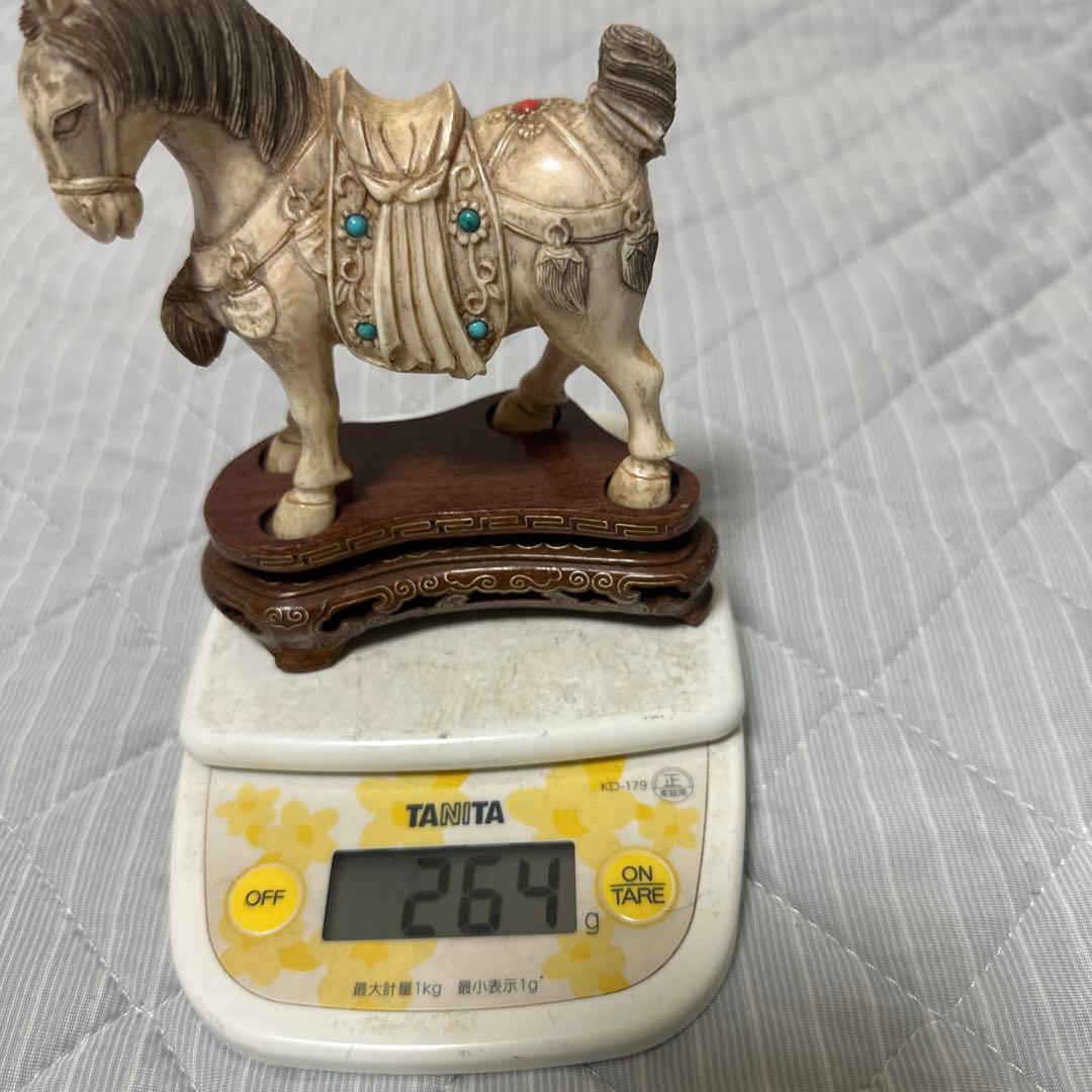美品 馬 緑松石象嵌 装飾細密彫刻 縁起物 置物 時代物 古玩骨董品