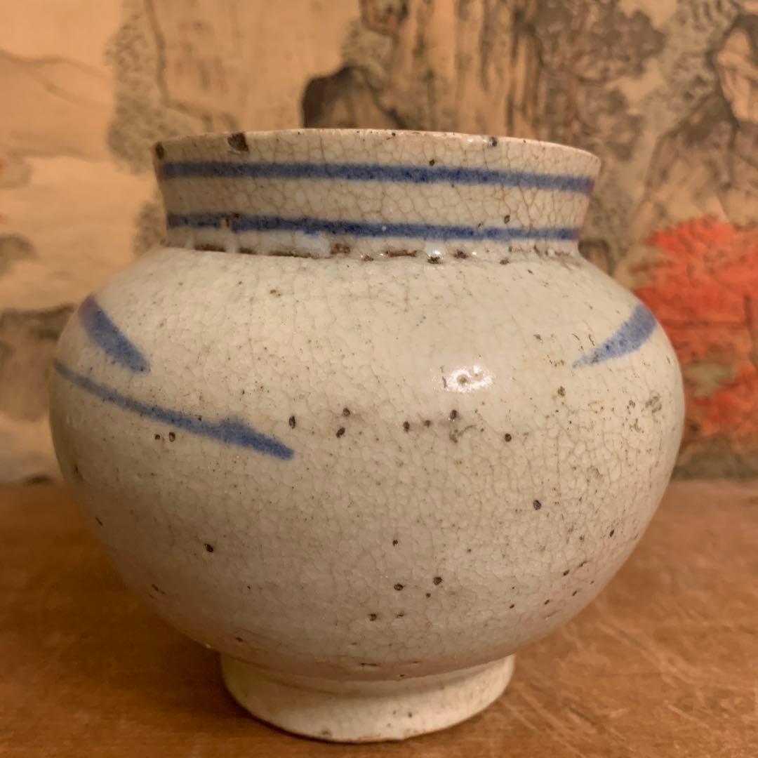 古美術   李朝   壺　古染付　アンティーク　250