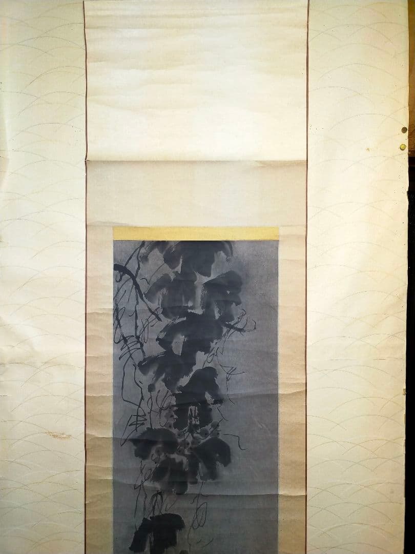 ♥中国♥　掛軸　♥　白石　♥　肉筆保証　掛け軸　骨董　古玩