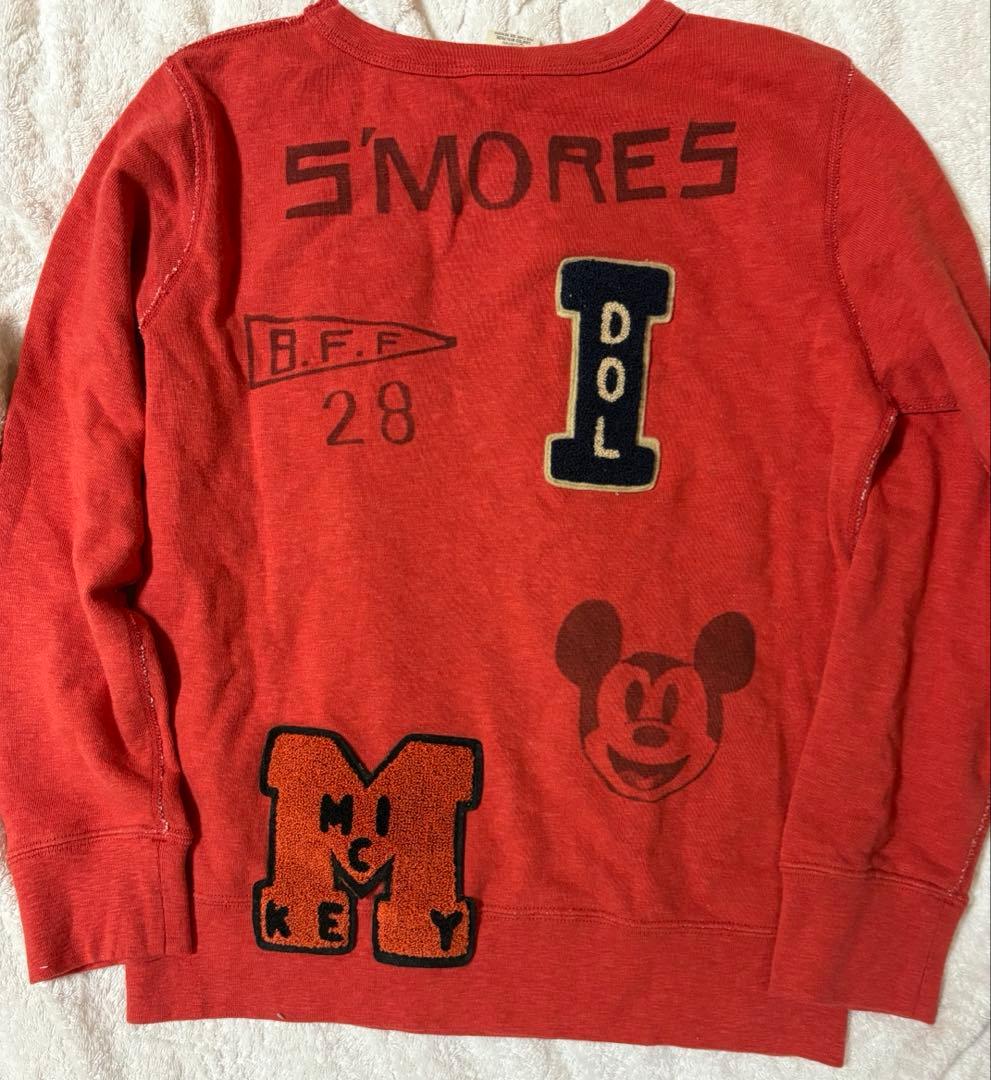 デニムダンガリー 160 ミッキー ワッペントレーナー 02 goto