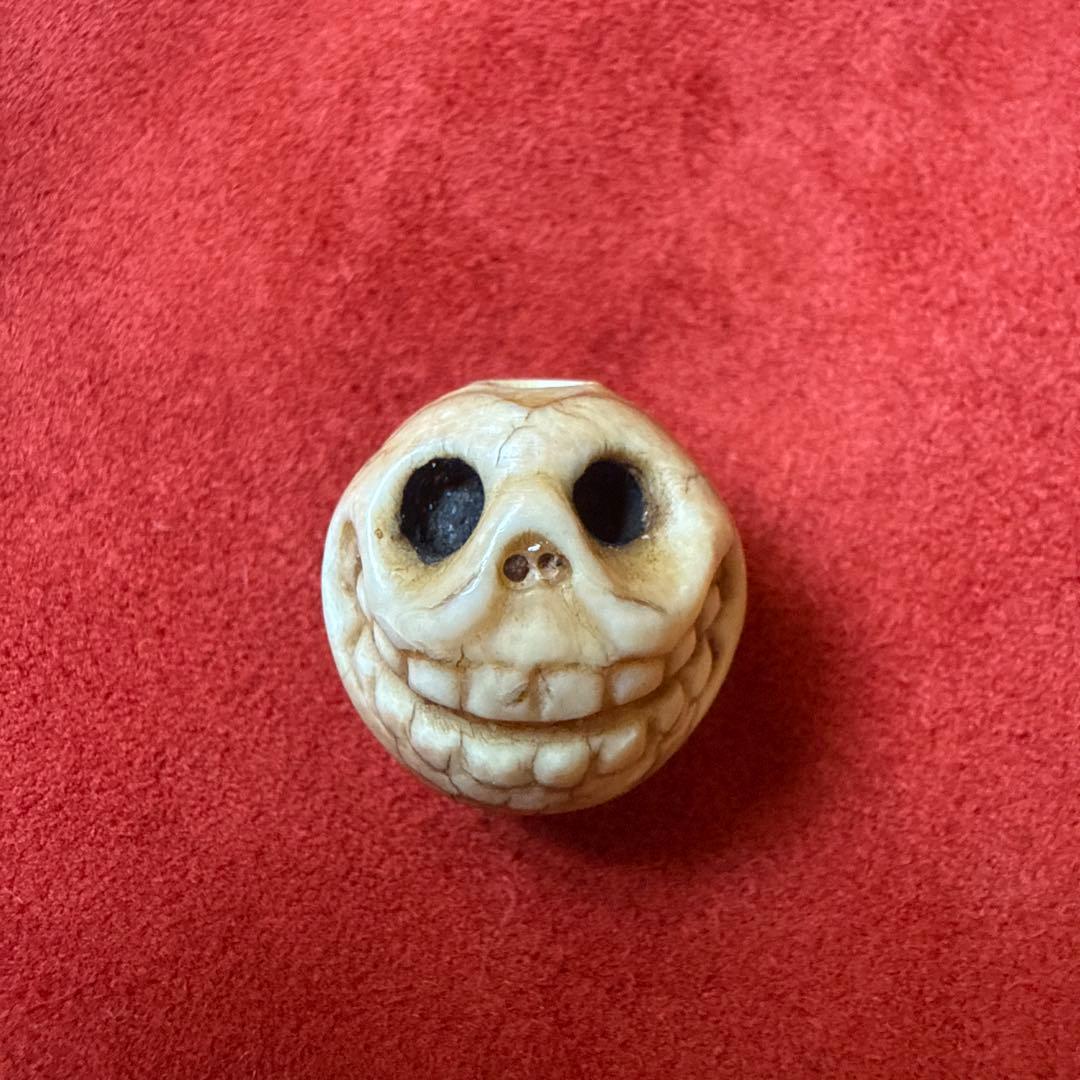 チベタンスカルチティ・パティマンモス牙ボーンビーズチベット根付