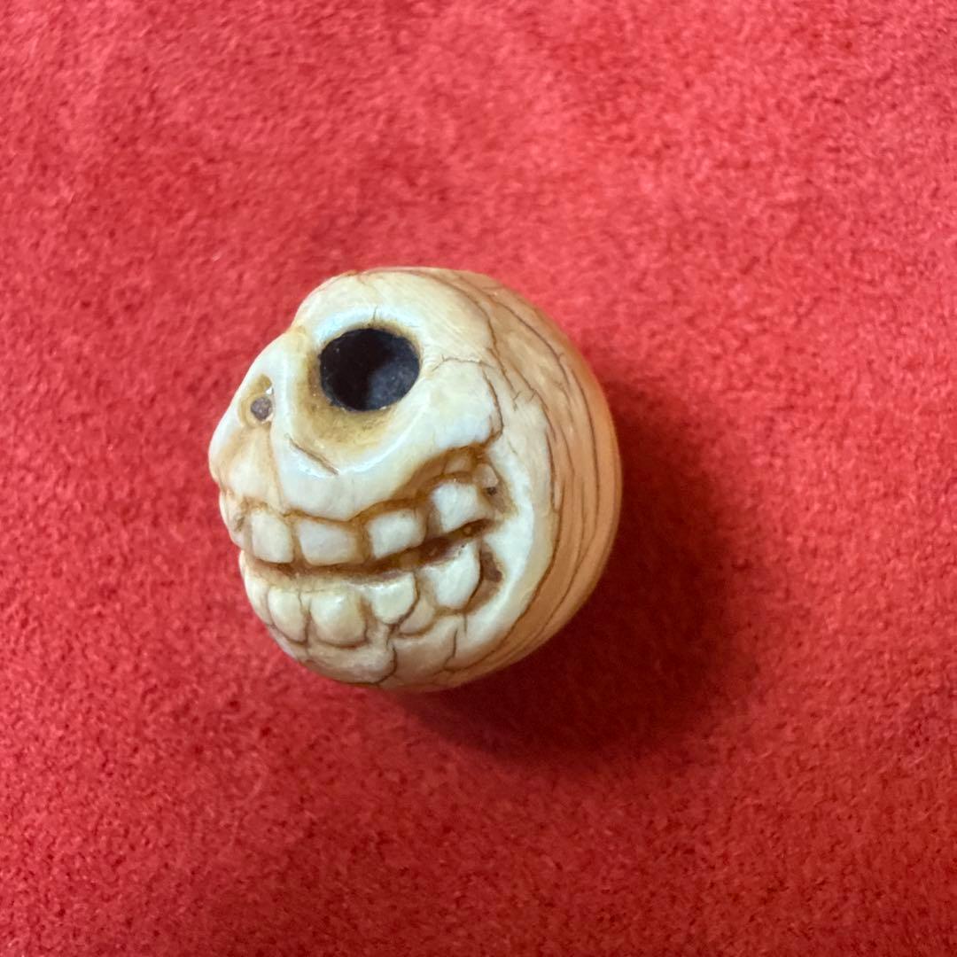 チベタンスカルチティ・パティマンモス牙ボーンビーズチベット根付