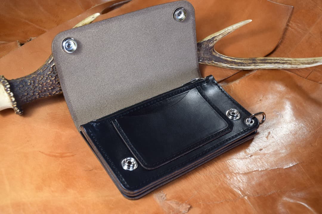 Horween社 クロムエクセル ⭐️訳あり トラッカーウォレット ミドル