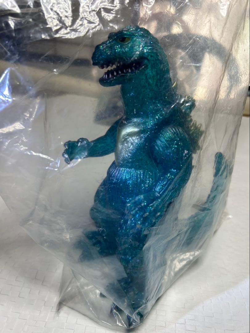 【マーミット】当時物ゴジラ　クリアブルーラメ　★希少・限定★ Marmit