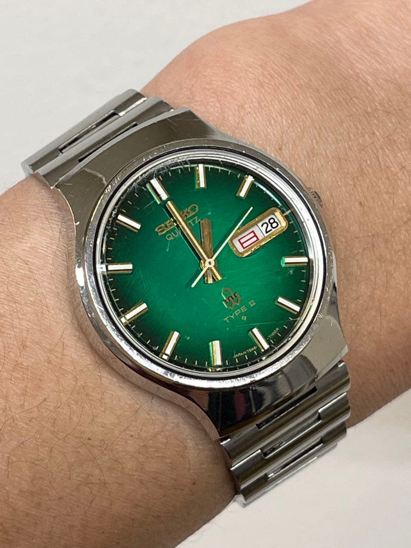 セイコータイプ2 グリーン文字盤　可動品　SEIKOTYPE2