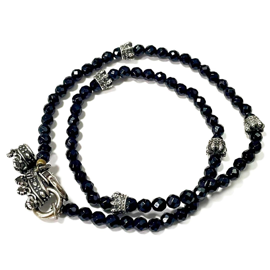 JUSTIN DAVIS クラウン オニキス ブレスレット ブラック sv925