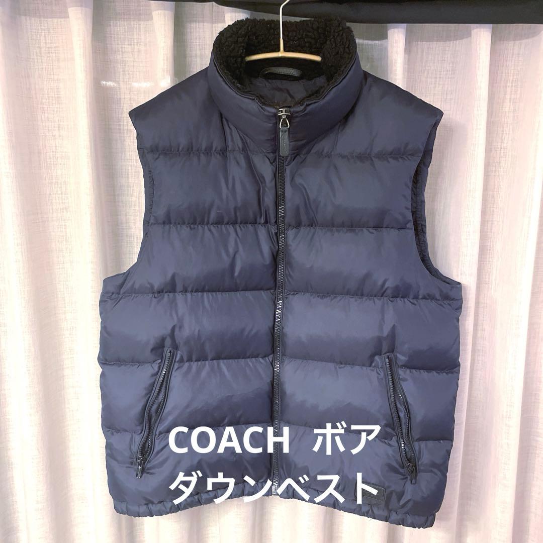 <美品>COACH ボア•ダウンベスト