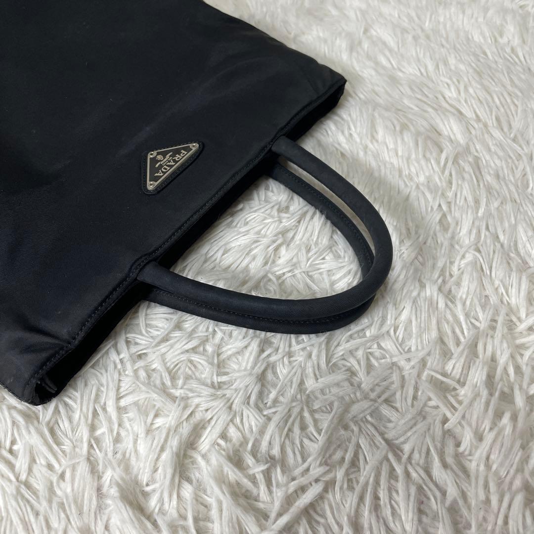 【美品】PRADA プラダ　ミニ　ハンドバッグ　トート　ナイロン　ブラック　黒