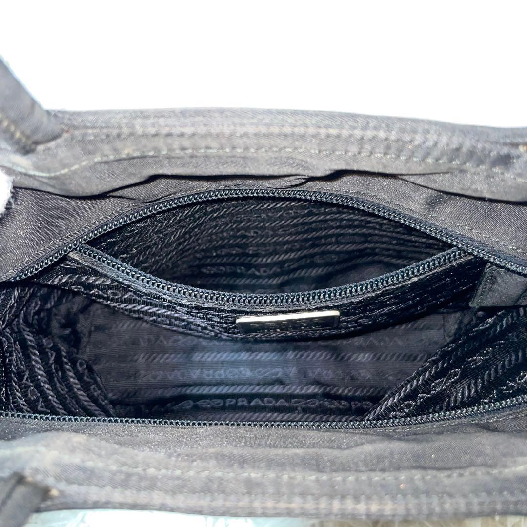 【美品】PRADA プラダ　ミニ　ハンドバッグ　トート　ナイロン　ブラック　黒