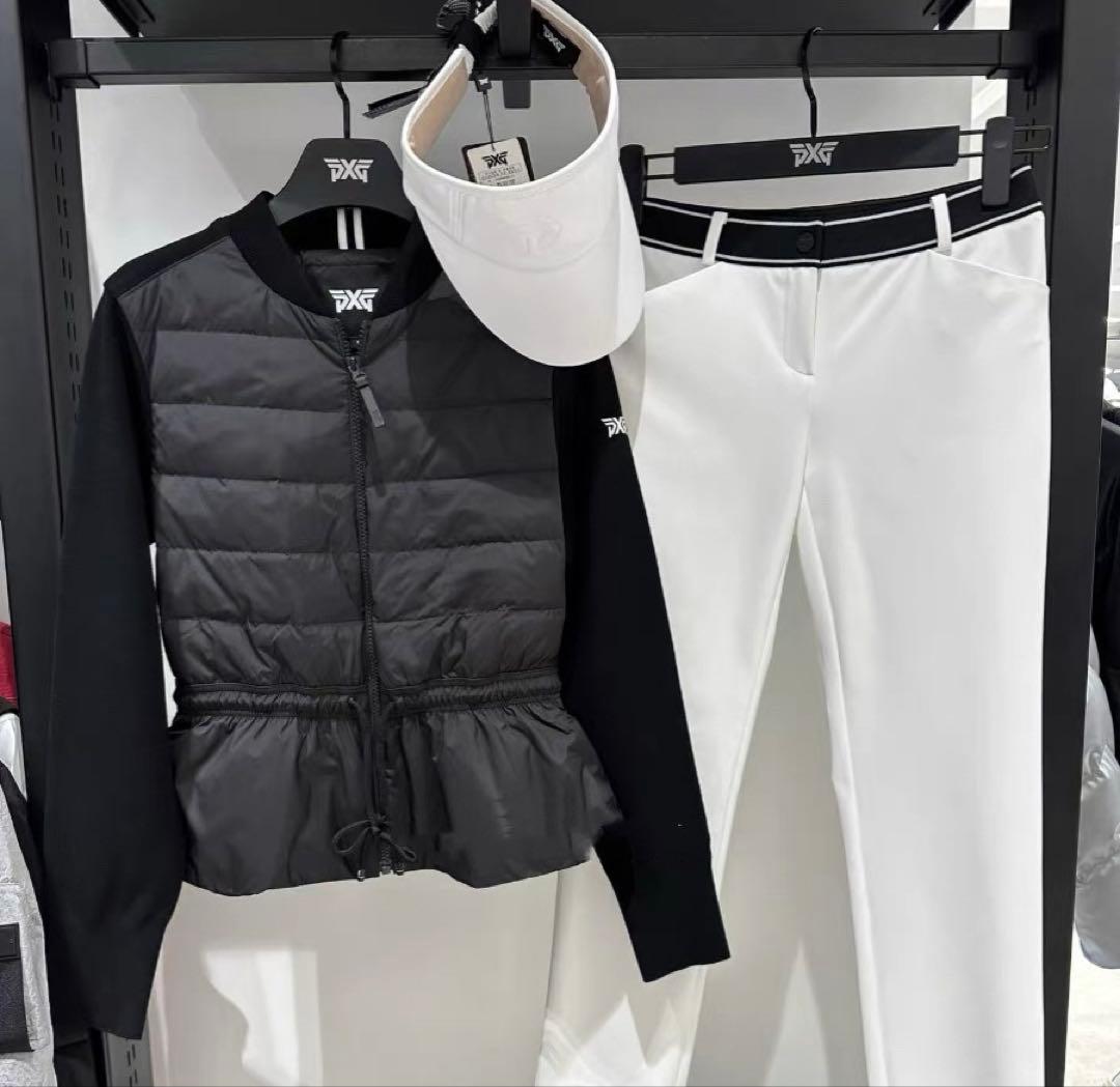 PXG 新作ゴルフ ウェア レディース ジャケット ダウン×ニット トップスM