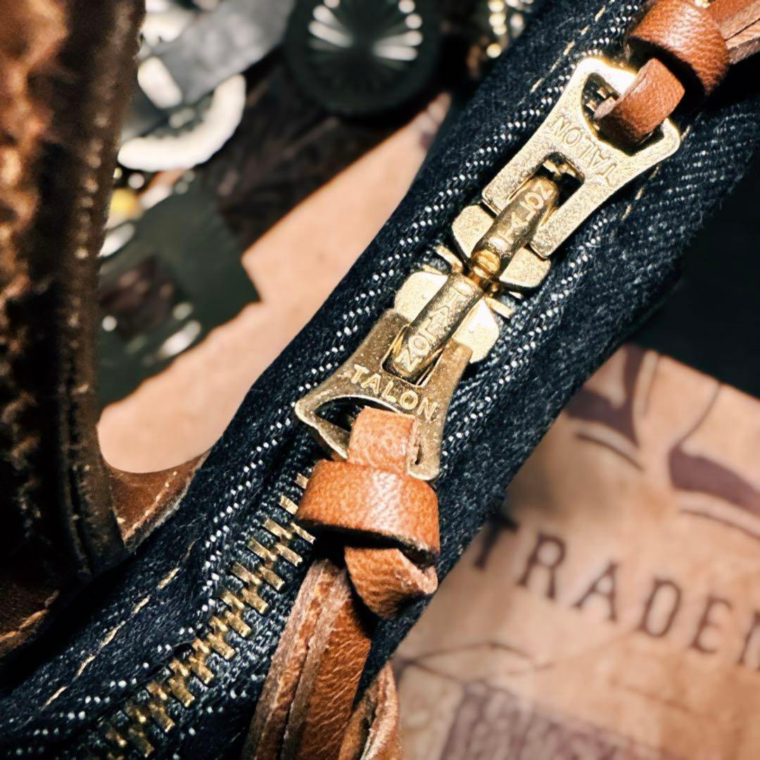 RRL デニムダンガリー ブリーフケースレザートリム インディゴ デニム