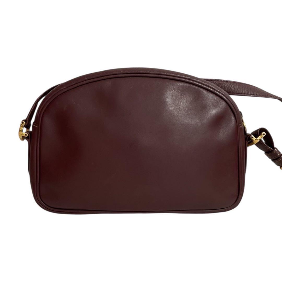 極美品　カルティエ ショルダーバッグ マストライン レザー ボルドー 5283