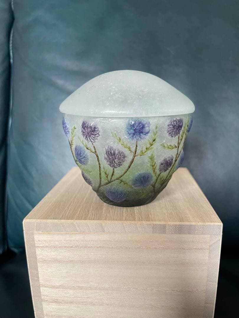 最終お値下飯塚亜裕子さん花の蓋物パートドヴェール貴重