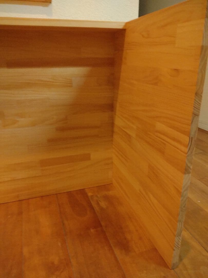 木製 ハンドメイド オーダー コの字 テーブル キヌカ シェルフ ラック