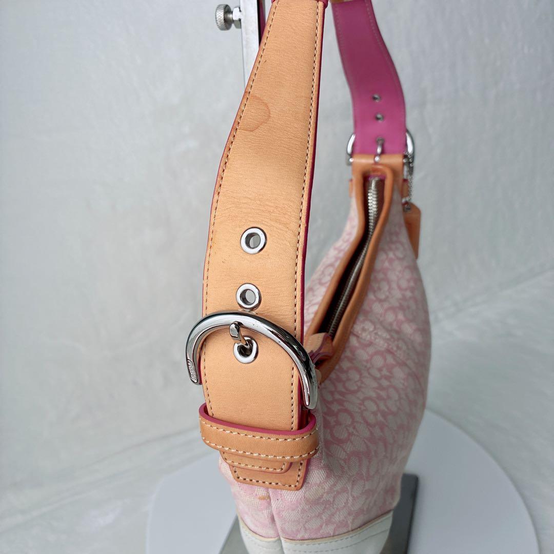 コーチ coach ハンドバッグ ワンショルダー シグネチャー ホーボー ピンク
