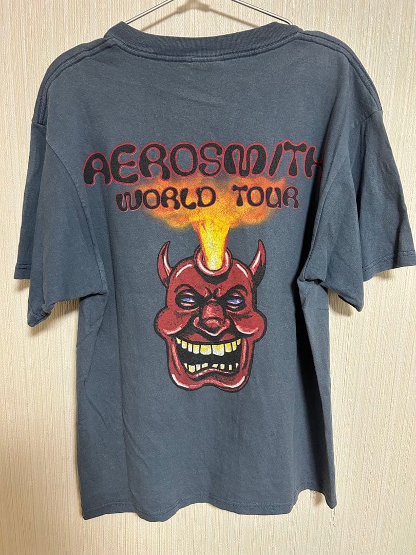 90s AEROSMITH ワールドツアー Tシャツ Lサイズ グレー Lサイズ グレー