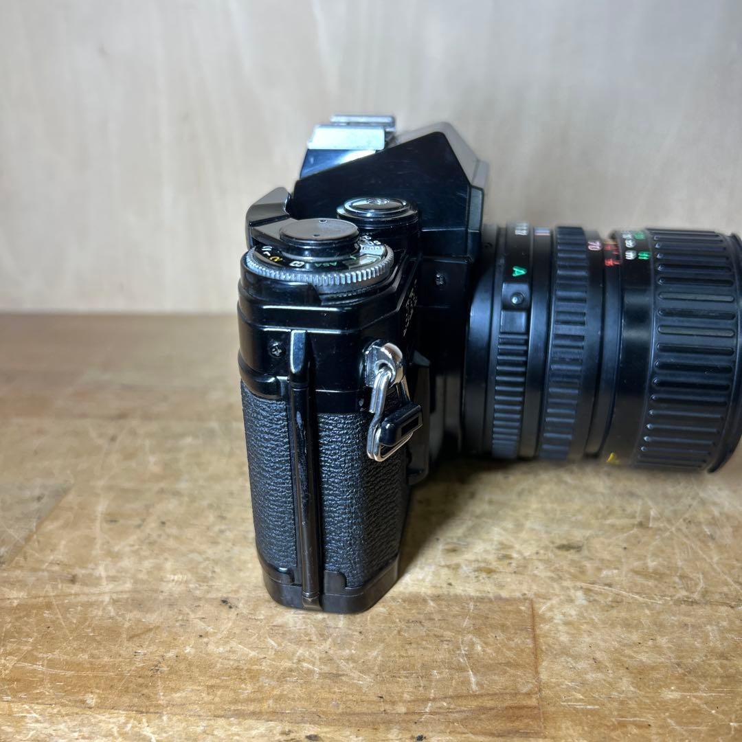 Canon AE-1ブラック+FD 35-70 f3.5-4.5 完動美品