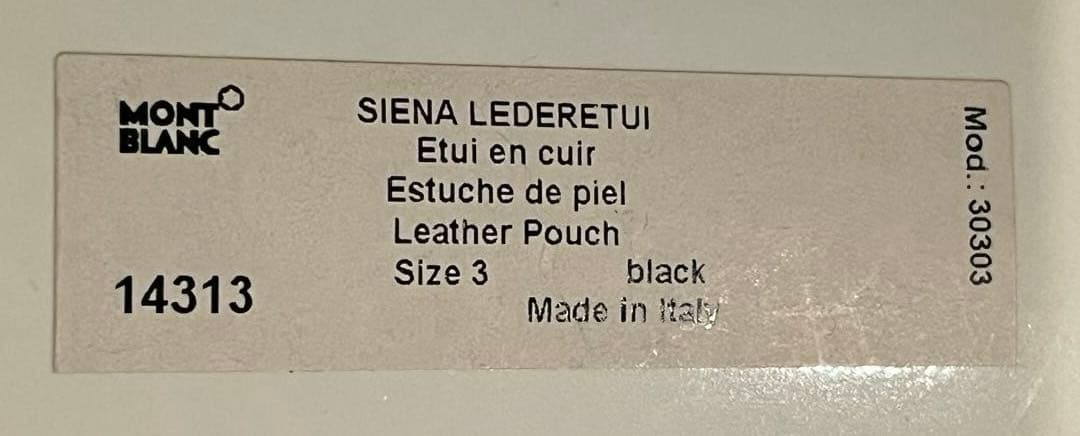 MONT BLANC レザーブラックペンケース 14313